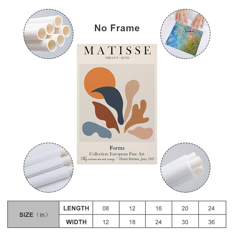 Amazon.co.jp: Henri Matisse ポスターマティスカットアウト